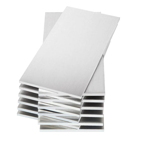 Stacked 12 Pack Aluminum Sheets 2 X 4 X One Eighth Inch 6061 T6 Plate For Weld Practice Kit Dope Value For MIG TIG Arc MMA Welding