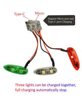 Crazy Light V3 Waterproof LED Light Kit for RC Planes Seaplanes Jets and Quadcopters, 3 lights with Type-C charging