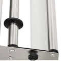 Close-up view of Rock Solid No Sweat Hand Cling Wrap Sealer And 18 Inch Food Packaging Machine's stainless steel rollers
