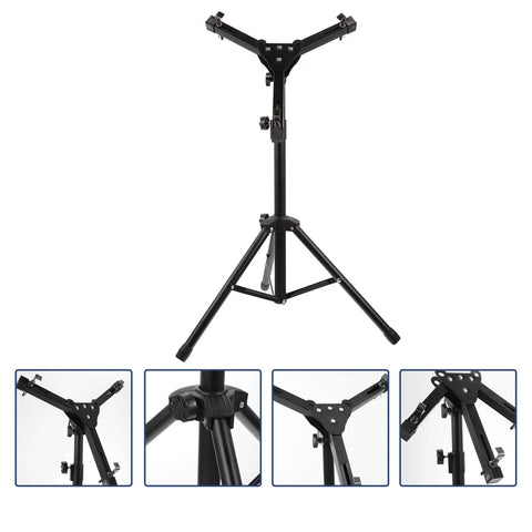 Foldable Silent Snare Drum Stand Eco Friendly Practice Rack Detachable Drum Holder, adjustable height, heavy-duty steel design.