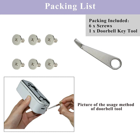 Must Have Doorbell Replacement Key Tool And Power Adapter Screws Kit For Blink And Ring Video Doorbells including screws and tool