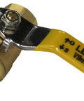 Lead Free Forged Brass Air Compressor Inline Ball Valve, Quarter Turn, One Quarter Inch MNPT To One Quarter Inch FNPT, Pro Grade