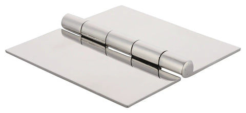 Beefy Heavy Duty Weld On Gate Hinge 4x4 Stainless Steel No Holes 5 Knuckles 2.5mm Thick Brushed Satin Finish Built For Exterior And Industrial Gates Dumpsters Fences And Doors