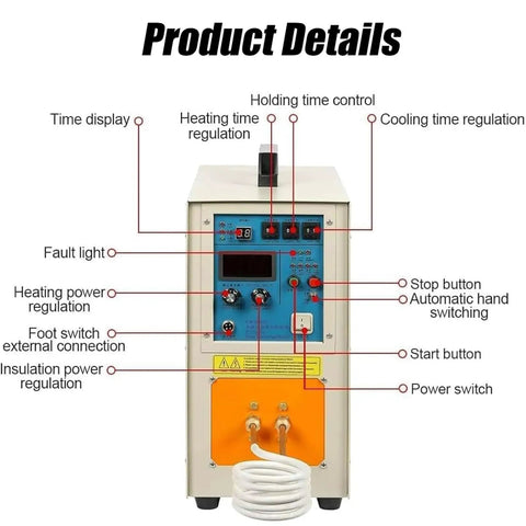 Control panel of Heavy Duty 15KW High Frequency Induction Heater Furnace Built Like A Tank Water Cooled Forge for precise operation.
