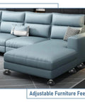 Heavy Duty Universal Adjustable Leveling Feet With Rock Solid Swivel Support Legs Featuring M8 Up To M20 Threads Built Tough For Garage Gear Kitchen Cabinets And Workshop Machinery on a modern sofa.
