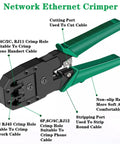 Portable Network Tool Kit For Cat5 Cat5e Cat6 Cables 11 In 1 Ethernet Crimping And Testing Set With RJ45 RJ11 Connectors shown