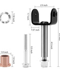 Front End King Pin Repair Kit For Club Car Precedent Golf Carts 2004 Up Replaces OEM 103638601 102287201 102288201 Pack Of 2 One Kit Serves Both Sides Easy Install Durable Bushings For Gas Or Electric Models, dimensioned parts view