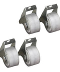 12 Pack One Inch Directional Caster Wheels With Sturdy Flat Plate Base Rolls Smoother Than Butter For Heavy Furniture And Cases, featuring steel and rubber.
