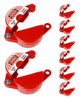 8 Pack Valve Handle Lockout Devices For Gate Valves In Red ABS, Quick Lock Unlock Function, Heavy Duty Lockout Kit