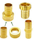 Heavy Duty Lovegarden Repair Kit Includes 4 Set Of 3/4 Inch Brass Barb Connectors With Swivel Converters Male Female Gaskets And Stainless Clamps For Garden Hose Fixes That Never Let You Down brass hose repair fittings