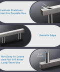 10 Pack Brushed Nickel Square Body Cabinet Pulls 64mm Hole Center Stainless Steel Drawer Pulls showing durable use and smooth edge design