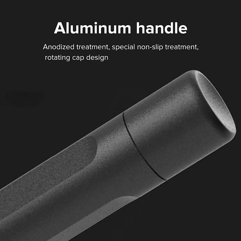 Aluminum handle of Magnetic Driver Bit Set Do It All With 24 S2 Steel Precision Bits For Electronics Repair And DIY Projects Nine Bit