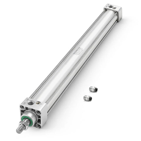 Pneumatic Air Cylinder With 1.57 Inch Bore And 15.74 Inch Stroke Double Acting Single Rod Built To Last Workhorse With Push In Fittings
