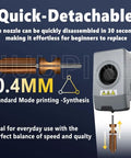 Exploded view of 0.4mm quick-detachable nozzle from Beefed-Up 0.4mm All Metal Hotend Kit For AD5X After May 2025 Models.