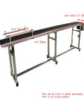 Industrial 110V PVC Belt Conveyor With Double Guardrail 118 Inch Length Seven Point Eight Inch Belt Width Flat Belt Systems Anti Static