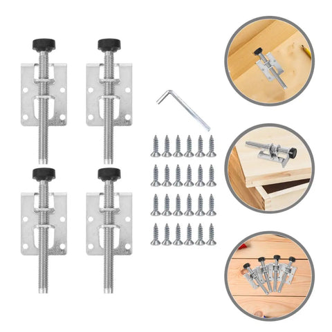 Built Tough Heavy Duty Adjustable Cabinet Leveling Feet For Steel Furniture Legs With 24 Screws And Hex Key Four Corner Stability
