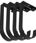 Four Pack Overhead Garage Storage Hooks Black Heavy Duty Ceiling And Wall Hanging Hooks for garage home office kitchen.