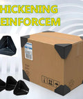Heavy Duty Plastic Box Corner Protectors 80 Pack Tough Edge Guards For Shipping And Moving Supplies To Keep Cartons Secure And Beat Rigid Handling Damage Like A Pro on a cardboard box.