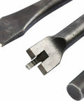 Close-up of Rugged Workhorse Pneumatic Chisel Set For Air Hammer 9 Piece Punching Bits Kit showcasing heavy-duty steel chisel tips
