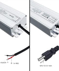 All Weather 100W 12V DC LED Driver Power Supply IP67 Waterproof Outdoor Transformer with three prong plug and cable.