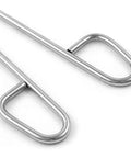 Close-up of 16 Inch Stainless Steel Crucible Tongs For Laboratory And Industrial Use, non-slip jaws and heat-resistant material