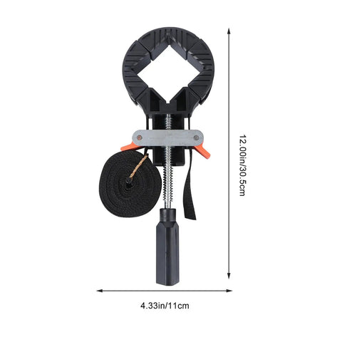 4 Piece Right Angle Photo Frame Clamp Set With Quick Tension, Heavy Duty Workholding Straps For Picture Frames And Woodworking Projects