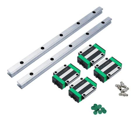 2 Piece HGR15 HGR20 Square Linear Guide Rail Set 100 To 550mm With 4 Piece HGH15CC HGH20CC For CNC Router Engraving built tough for motion