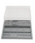 Watch Parts Organizer And Movement Tray With Dust Cover Handy Repair Box For Screw Parts And Tools Alloy Steel Tray Plus Acrylic Dust Shield Balance Wheel Clamp Support Great For DIY Watch Repairs And Craft Storage