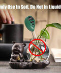 Grab-And-Go 3-In-1 Soil Test Kit Meter in vase, incorrect usage with water, plant roots visible, reminder to use only in soil.