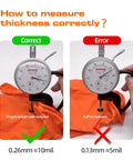 ANBOSON 10 mil diamond-textured nitrile gloves thickness infographic; textured fingers/palm 0.26mm vs cuff 0.13mm