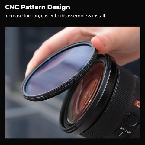67mm Circular Polarizer Filter Ultra Slim Dope 18 Layer Multi Coated Optical Glass For Camera Lenses being attached to camera