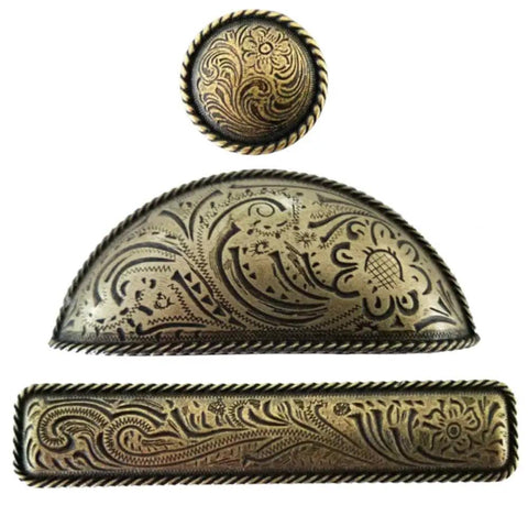 Set Of 24 Antique Brass Drawer Handles, Four And Three Quarters Inch Length, 3 Inch Center Spacing, Includes 1 Inch Screws, Slick Upgrade