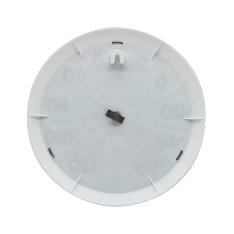 Wireless Indoor Outdoor Dial Thermometer With An 8 Inch Display For Patio Pool And Indoor Use Weather Resistant White Shows back view
