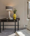 Living room with table using Industrial Grey Pipe Table Legs Set Of Four For Rustic Vintage Tables, 16 Inch Metal Pipe