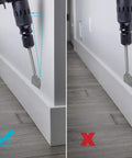 5 Piece Wood Chisel Set For SDS Plus Bits Pro Grade Tool Kit used horizontally and vertically during demolition