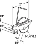 Diagram of sliding screen door tension spring with dimensions for Four Pack Sliding Screen Door Tension Springs With One And A Quarter Inch Steel Ball Bearing Rollers Replaces B515 B714 B796 For Top And Bottom Mounts Fits A Wide Range Of Doors And Keeps It Rolling Smooth.