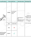 Heavy Duty Golf Cart Rear Axle Shaft Assembly Replacement For Yamaha G29 Electric Models 2007 To 2014 Driver Side Short Axle Kit displayed.