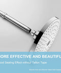 Heavy Duty Stainless Steel Shower Arm Extension Chrome 6 Inch Pipe Extender for Shower Head