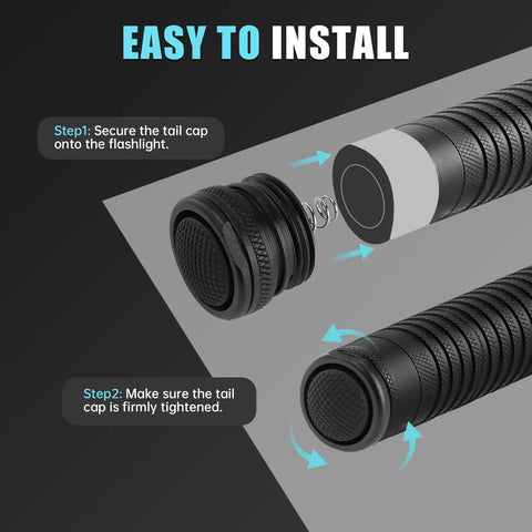 Strion Tail Cap Replacement Button End Click Switch for LED Flashlight Handheld Upgrade Durable Aluminum Tail End Cap Easy Install 1 Pack Compatible With Strion Models Secure Fit And Reliable Tail Switch