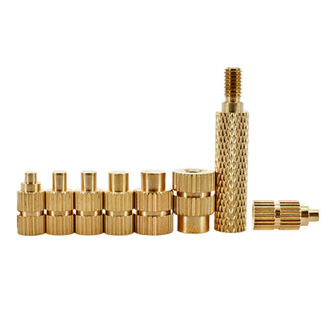Rock Solid Brass Thermal Insert Nuts Featuring Precise Internal Threads For Printed Boards And Electronics Fix Ups Set Of Eight High Temperature Dissipation Hardware Built Tough And Dang Reliable For Serious Soldering Work