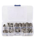 Stainless Steel Self Tapping Thread Inserts Kit 50 Pack High Hardness Reinforced Thread Repair For Automobiles Inner Thread Repair Tool Set For Durable Automotive Fasteners in storage case