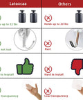 Comparison of Heavy Duty Adhesive Hooks That Disappear Into Your Decor with competitor's hooks. Highlights include rustproof, easy install, high transparency.