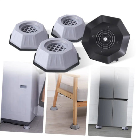 Anti Slip Washing Machine Heightening Pads For Washer And Dryer Vibration Isolation Floor Mats shown supporting appliance