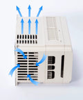 Side view of 1.5KW VFD Variable Frequency Drive 220V Inverter showing cooling airflow design for CNC spindle motor speed control