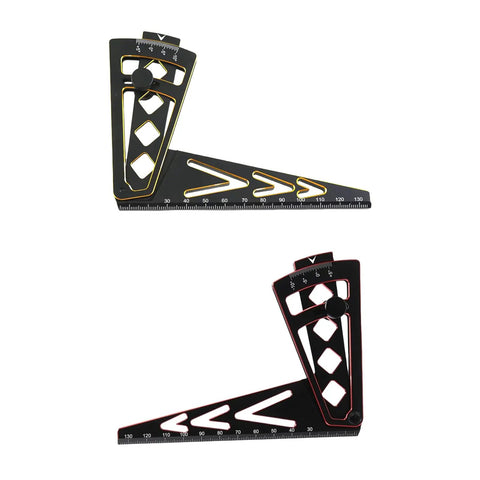 Adjustable Aluminum Camber Gauge And Wheel Rims Height Measuring Tool For One Tenth, One Eighth, And One Seventh Scale RC Cars