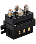 Beefy 12V 500A Winch Solenoid Contactor Relay Replacement For 8000 To 12000 Lbs ATV UTV 4WD 4X4 Winches, black sealed case