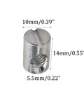 Top Shelf Cross Dowel Barrel Nuts M6 X 14 Millimeter Zinc Plated Furniture Hardware Connectors, 10mm x 14mm steel design.