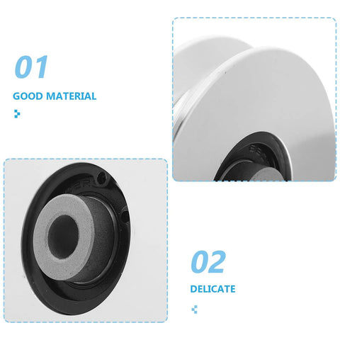 Heavy Duty Gym Cable Pulley Wheel Replacement With 75mm Aluminum Bearing Roller For Fitness Machines And Weight Lifting Gear Smooth Operation Low Friction Durable And Easy Install, black bearing roller