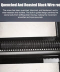 Detail of Heavy Duty Cross Slide Vise For Drill Press And CNC Milling Features A Hardcore Cast Iron Frame with black wire rod.