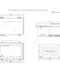 Technical drawing of the IP67 Waterproof Junction Box With Hinged Cover, Heavy Duty Stainless Steel Latch, Plastic Enclosure With Mounting Plate And Wall Brackets, Includes 2 Cable Glands, Grey, 11x7.5x5.5 Inches, top and side views.